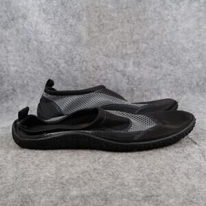 Water Shoes Mens 10 11 Slip On Active Outdoor Sport Swim Beach Casual Black Grey